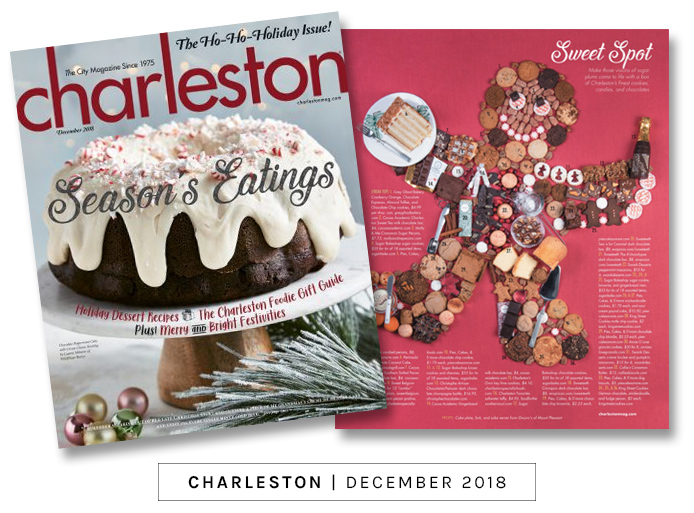 Charleston magazine holiday gift guide featuring the Ultimate Coconut Cake mail order cake